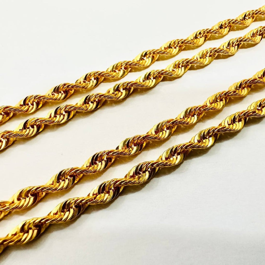 22K / 916 Hollow Rope Gold Necklace - Best Gold Shop 22k gold 22k gold necklace 916 gold Necklaces