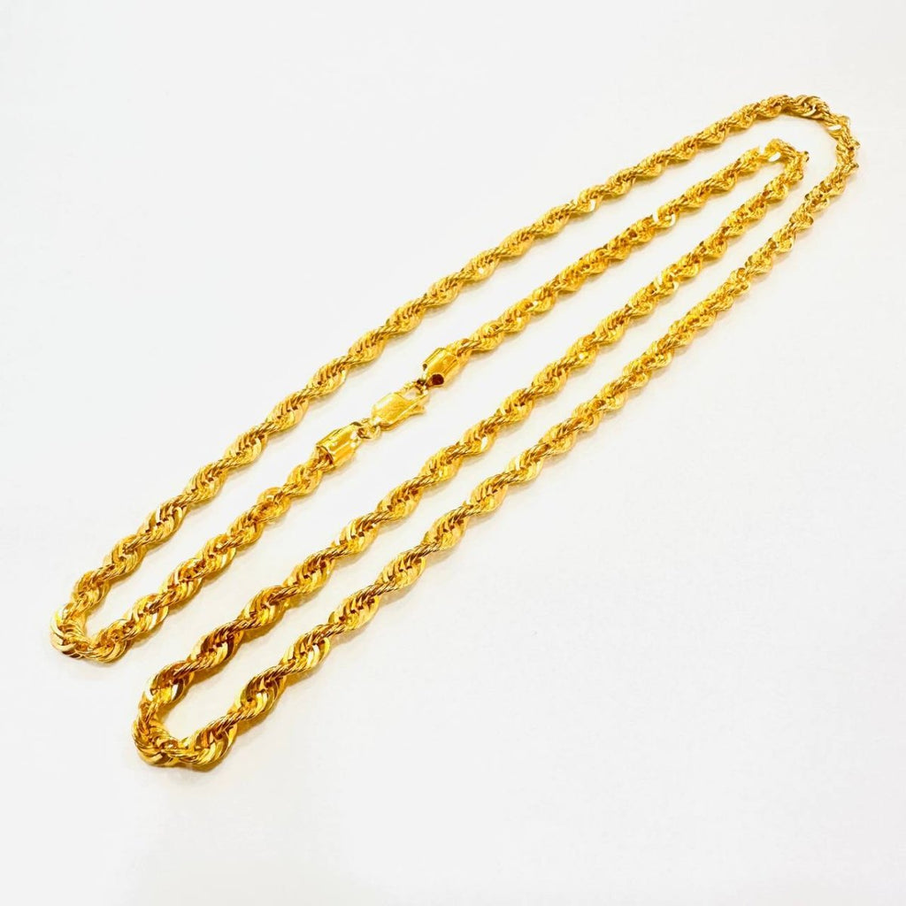 22K / 916 Hollow Rope Gold Necklace - Best Gold Shop 22k gold 22k gold necklace 916 gold Necklaces