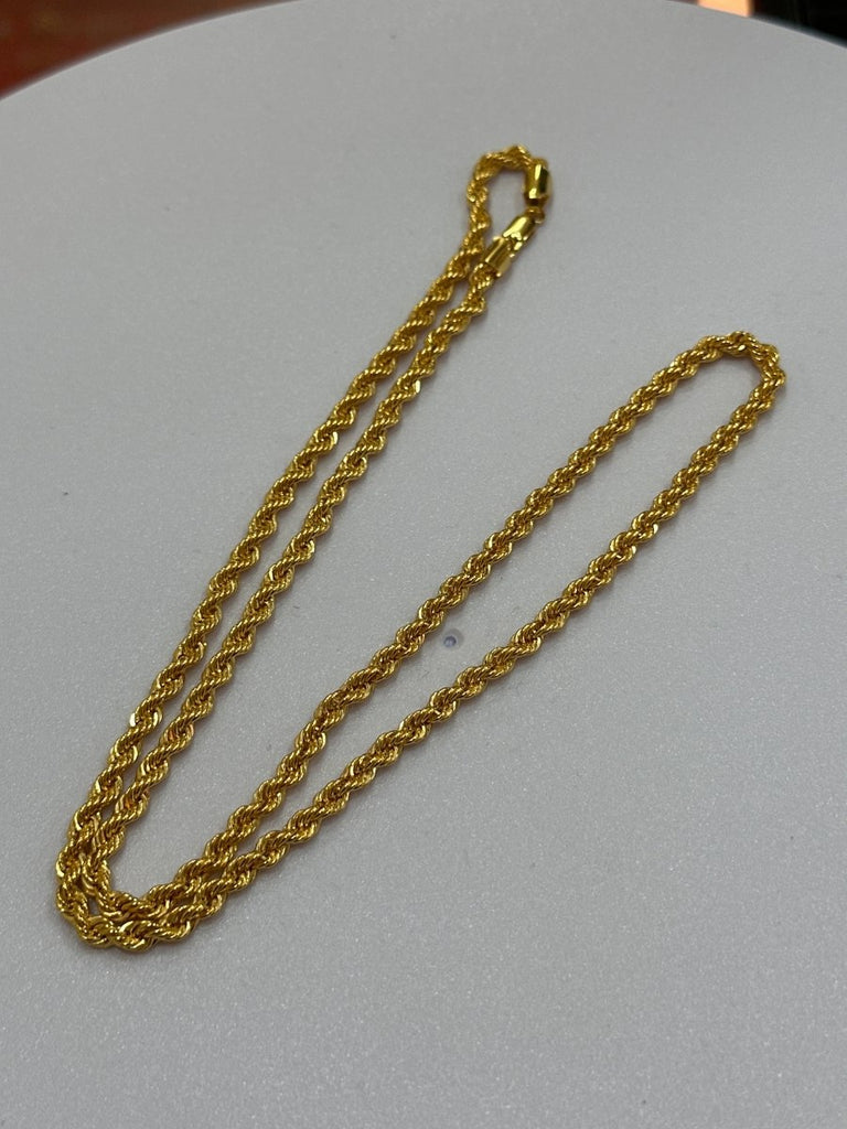 22K / 916 Hollow Rope Gold Necklace - Best Gold Shop 22k gold 22k gold necklace 916 gold Necklaces