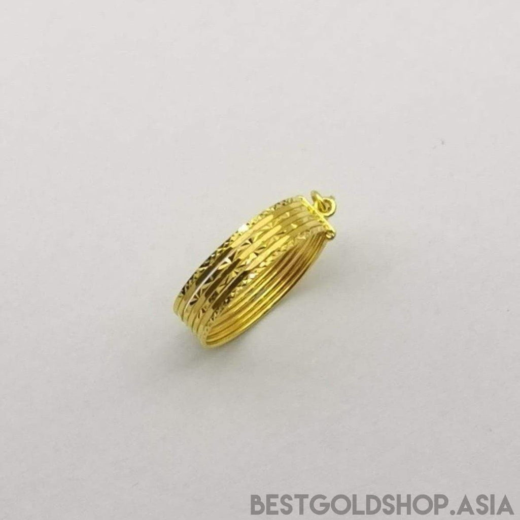 22K Gold 7 in 1 Ring with dangling heart - Best Gold Shop 22k gold 22k gold ring 916 gold 916 gold