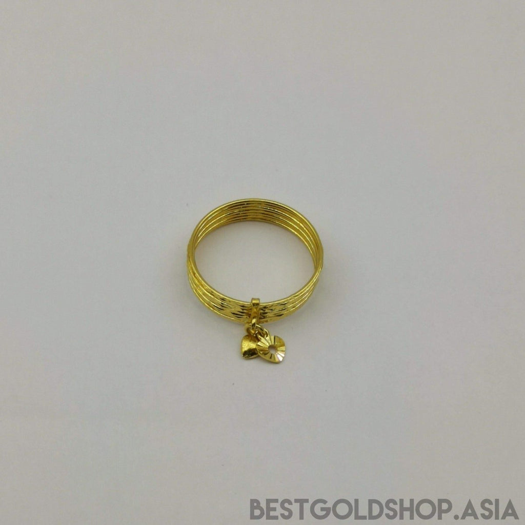 22K Gold 7 in 1 Ring with dangling heart - Best Gold Shop 22k gold 22k gold ring 916 gold 916 gold