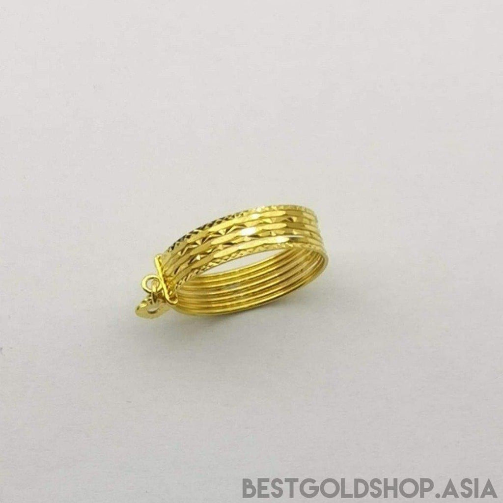 22K Gold 7 in 1 Ring with dangling heart - Best Gold Shop 22k gold 22k gold ring 916 gold 916 gold