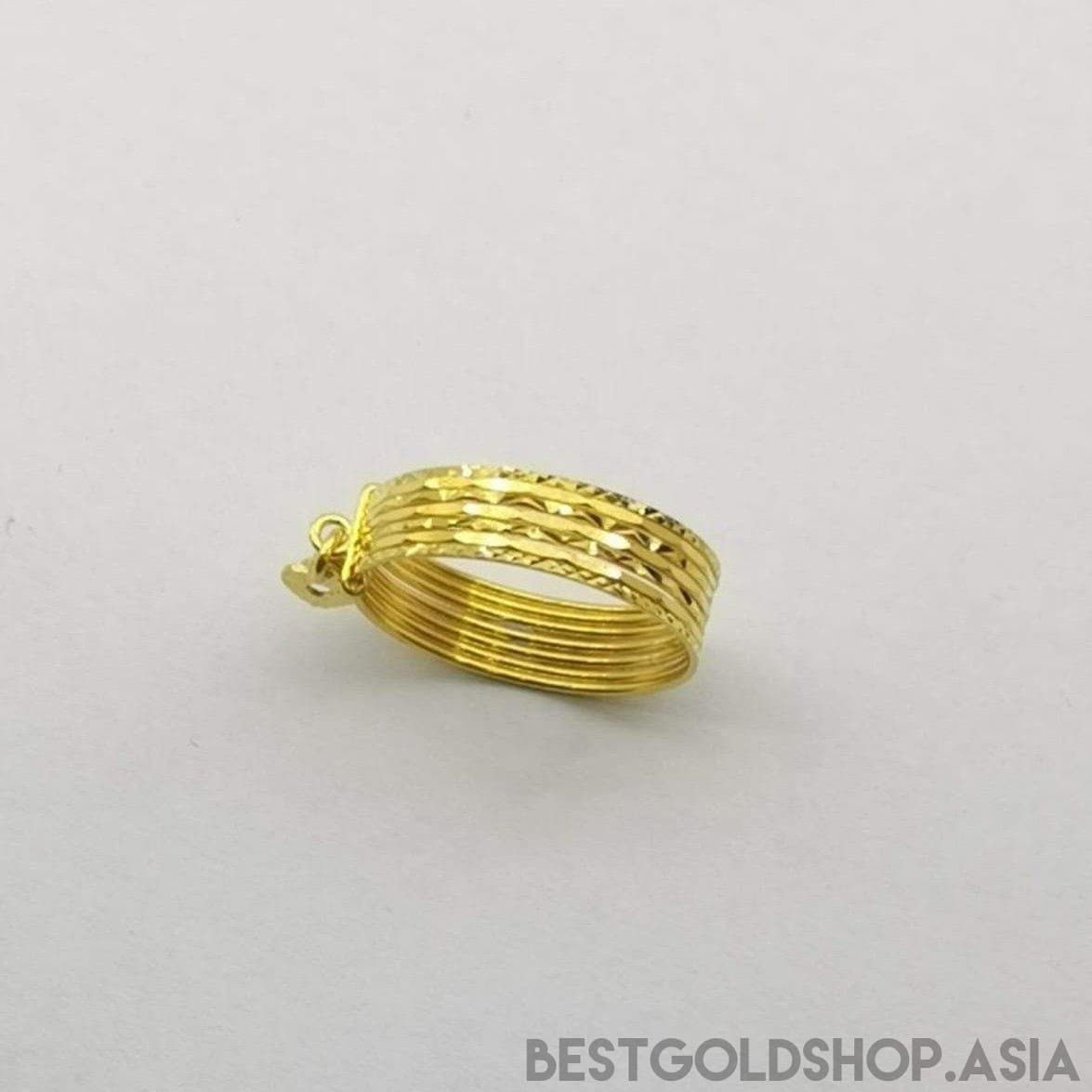 22K Gold 7 in 1 Ring with dangling heart - Best Gold Shop 22k gold 22k gold ring 916 gold 916 gold