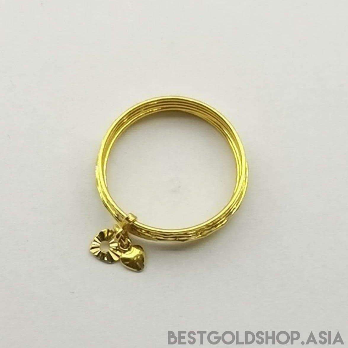 22K Gold 7 in 1 Ring with dangling heart - Best Gold Shop 22k gold 22k gold ring 916 gold 916 gold