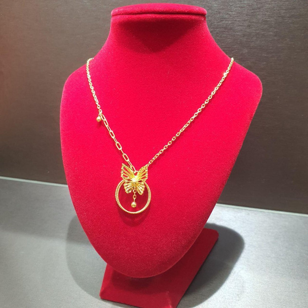 24k / 999 Gold Butterfly Necklace - Best Gold Shop 24k gold 24k gold necklace 999 gold Necklaces