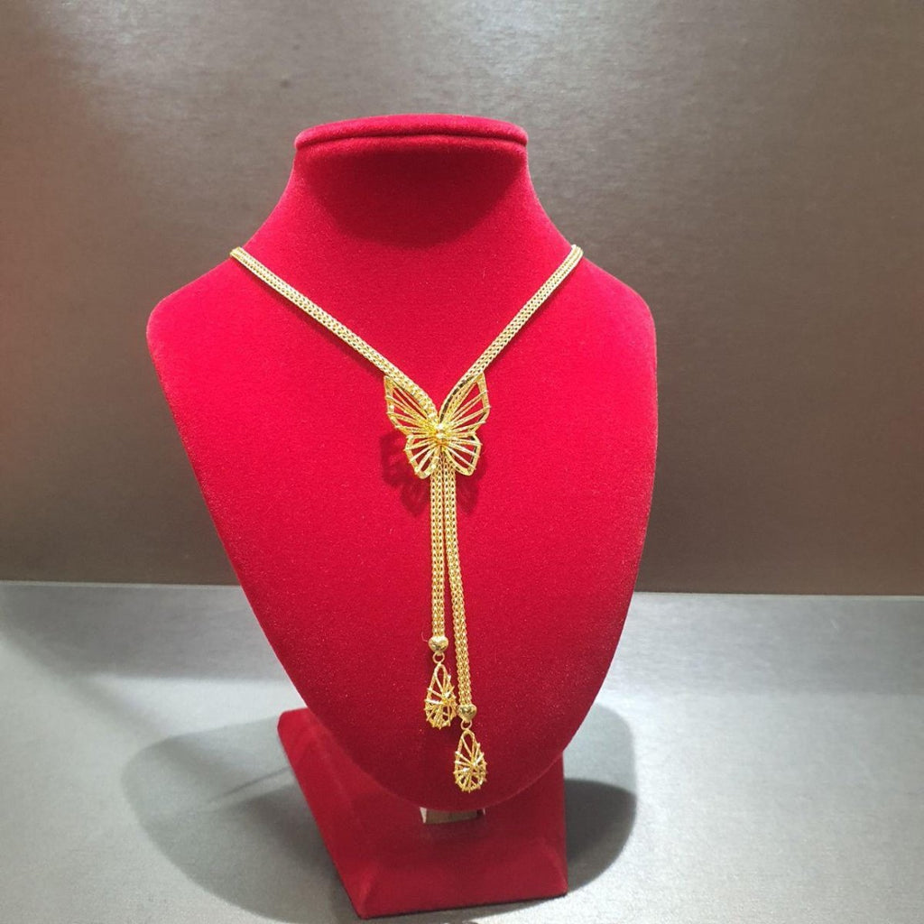 24k / 999 Gold Butterfly Necklace - Best Gold Shop 24k gold 24k gold necklace 999 gold Necklaces