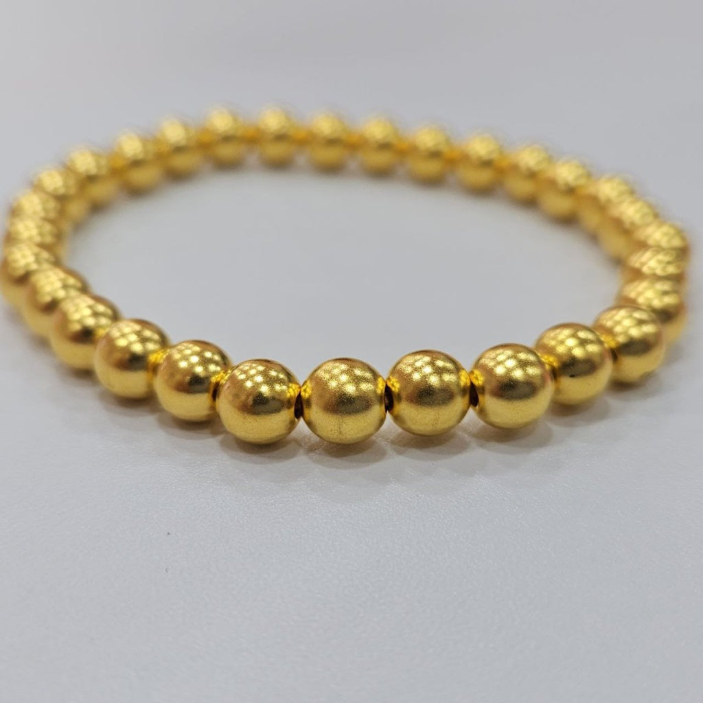 24k / 999 Gold Golden Abundance Round Bead Bracelet - Best Gold Shop 22k gold 22k gold bangle 22k gold bracelet Bracelets