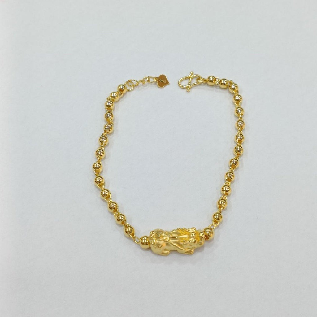 24k / 999 Gold Pixiu Ball Bracelet - Best Gold Shop 24k gold 24k gold pixiu 999 gold 999 gold