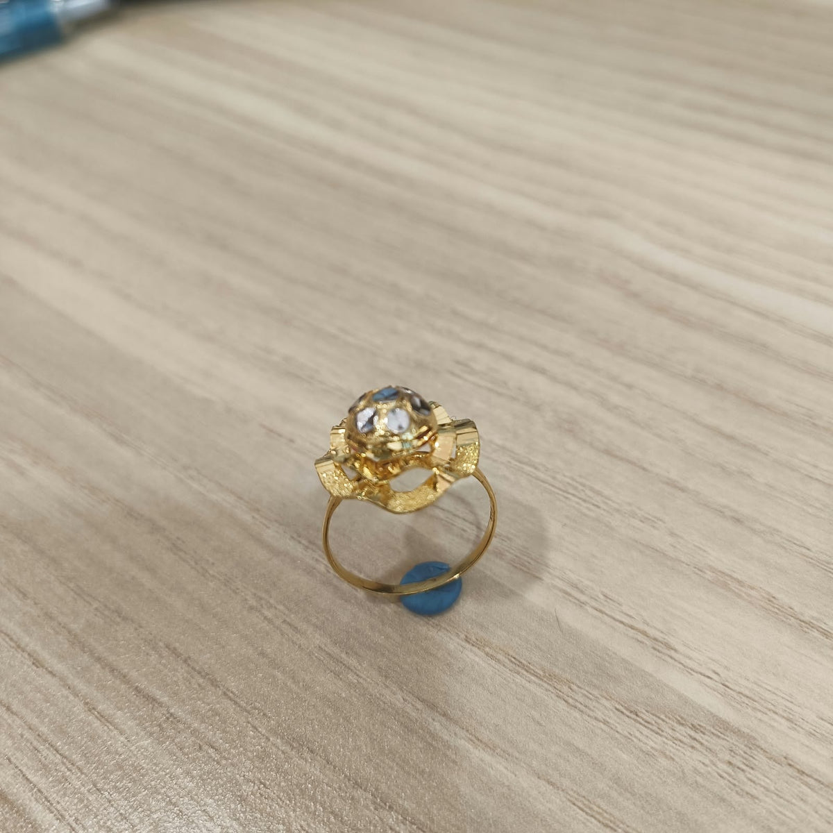916 Gold Two-Tone Lotus Ring | Elegant 22K Gold Design