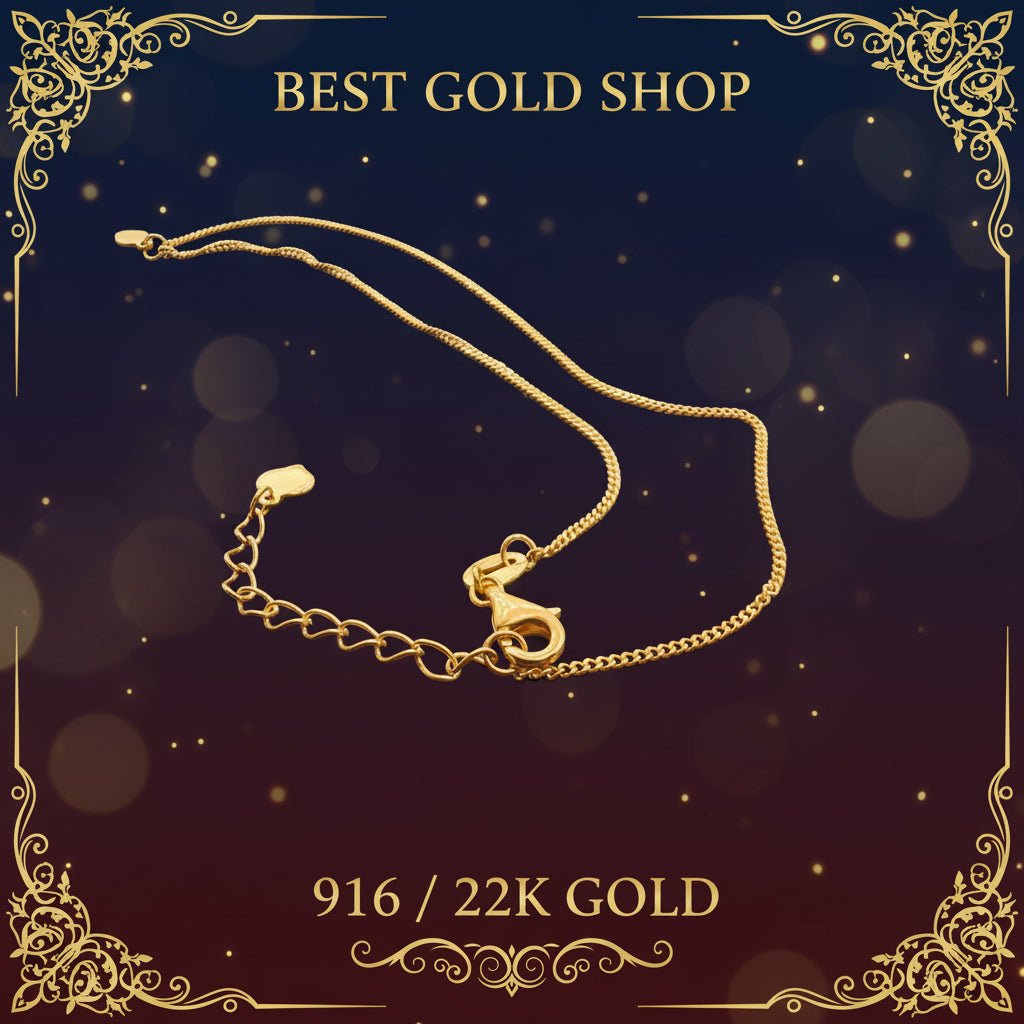 916 / 22K Gold Flat Curb Necklace – Evergreen DesignNecklacesBest Gold Shop