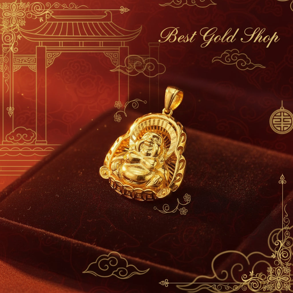 916 / 22k Gold Happy Buddha Pendant - 22k gold 22k gold pendant 916 gold Charms & Pendants
