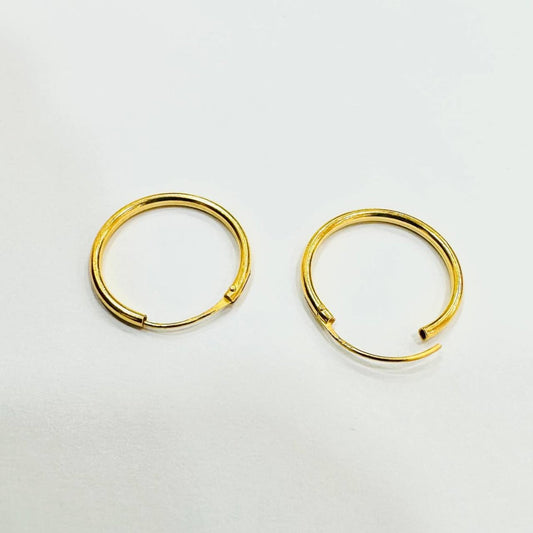 916 / 22k Loop Earring Simple design - Best Gold Shop 22k gold 22k gold earring 916 gold 916 gold