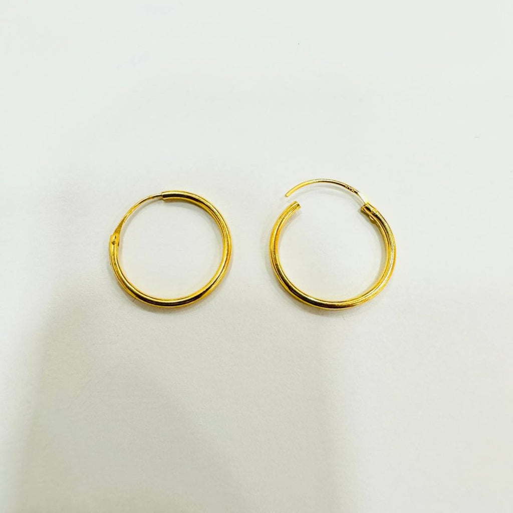 916 / 22k Loop Earring Simple design - Best Gold Shop 22k gold 22k gold earring 916 gold 916 gold