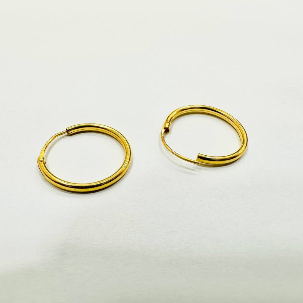 916 / 22k Loop Earring Simple design - Best Gold Shop 22k gold 22k gold earring 916 gold 916 gold