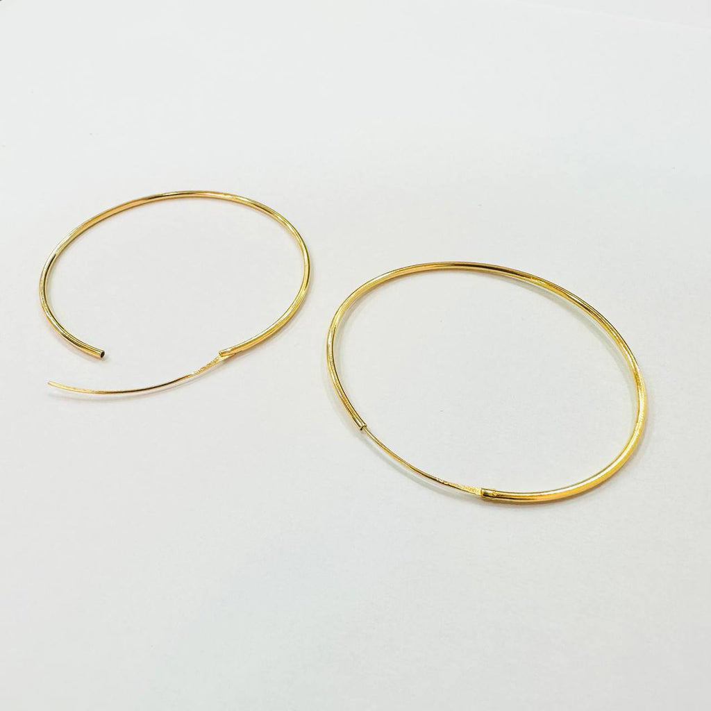 916 / 22k Loop Earring Simple design - Best Gold Shop 22k gold 22k gold earring 916 gold 916 gold