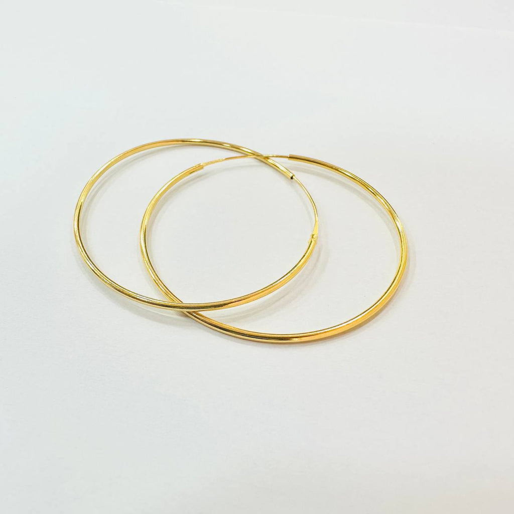 916 / 22k Loop Earring Simple design - Best Gold Shop 22k gold 22k gold earring 916 gold 916 gold