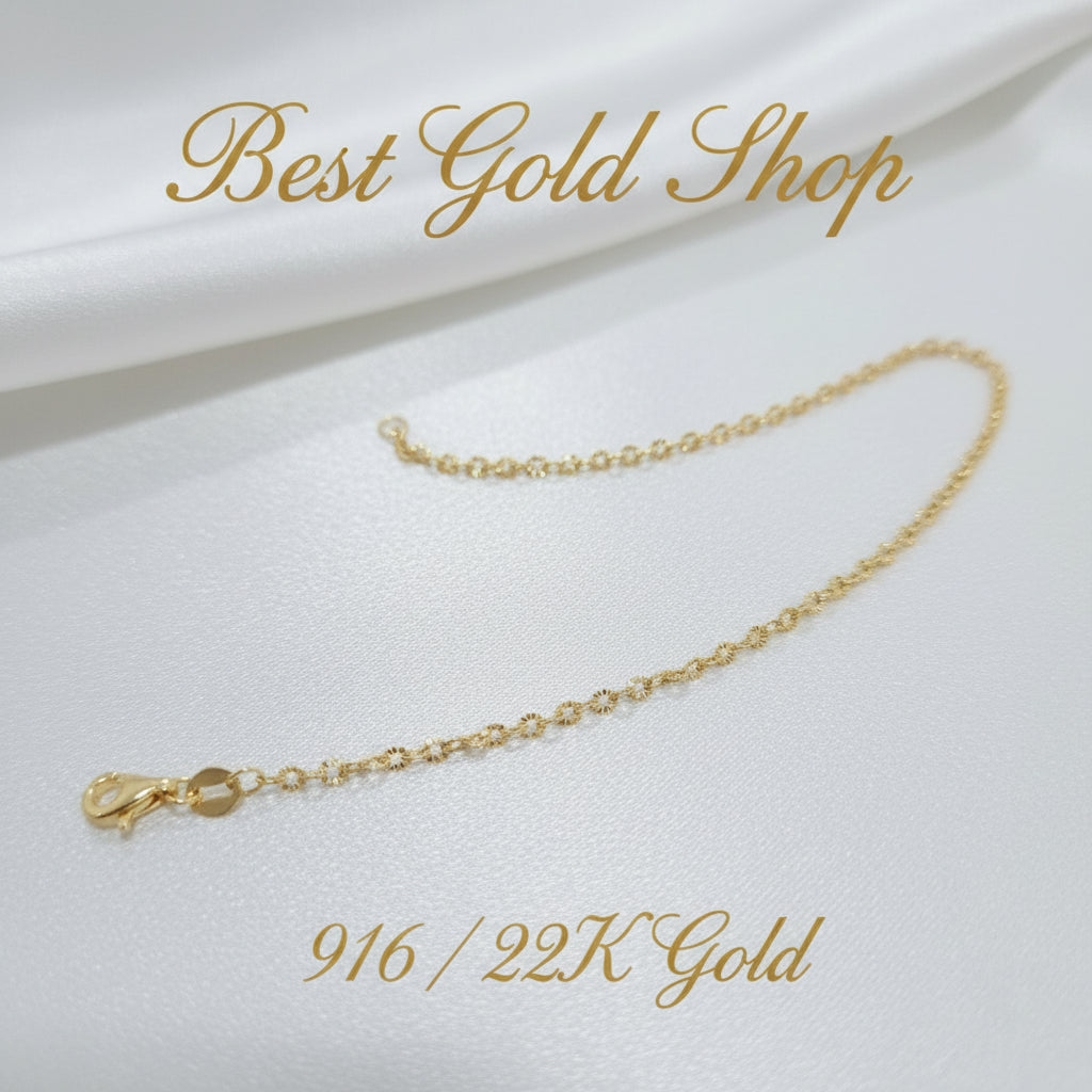 916 Gold (22k) Floral Bracelet Significant Light WeightBraceletsBest Gold Shop