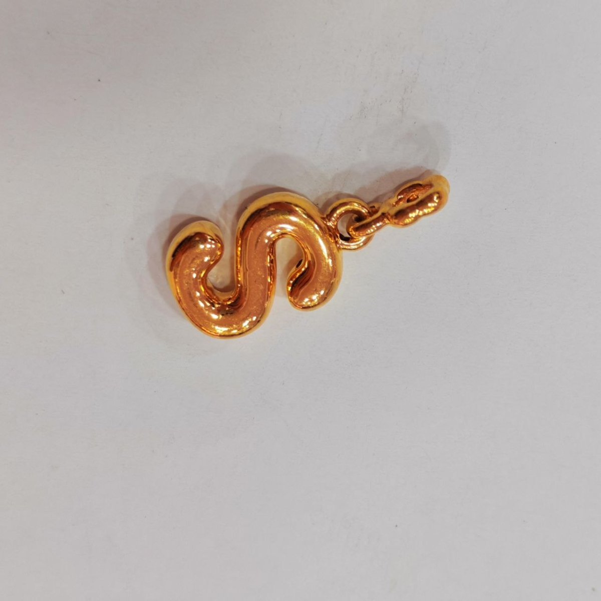 916 Gold Alphabet Pendant & Charm | Lightweight 22K Design - View 14