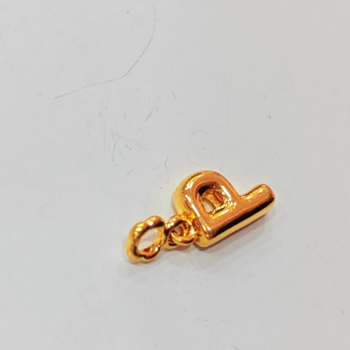 916 Gold Alphabet Pendant & Charm | Lightweight 22K Design - View 18
