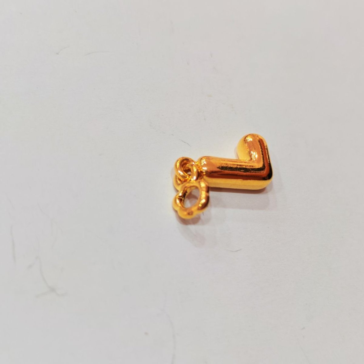 916 Gold Alphabet Pendant & Charm | Lightweight 22K Design - View 27