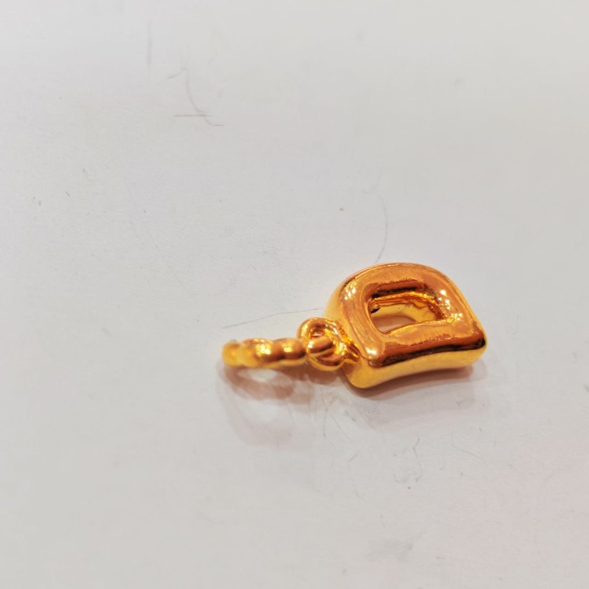 916 Gold Alphabet Pendant & Charm | Lightweight 22K Design - View 29