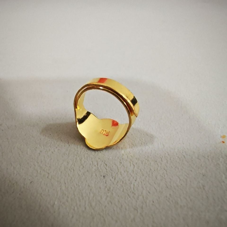 916 Gold Baby Ring Diamond cutting design new stockRingsBest Gold Shop