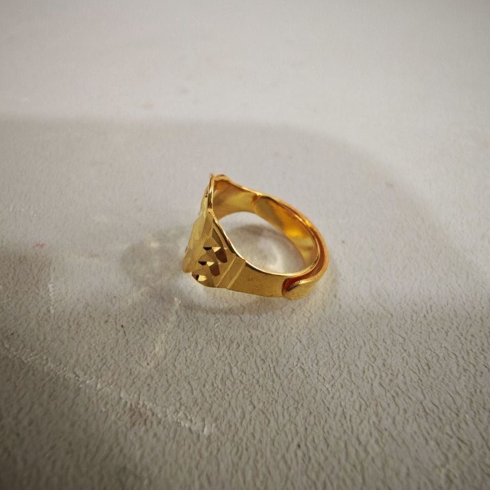 916 Gold Baby Ring Diamond cutting design new stockRingsBest Gold Shop