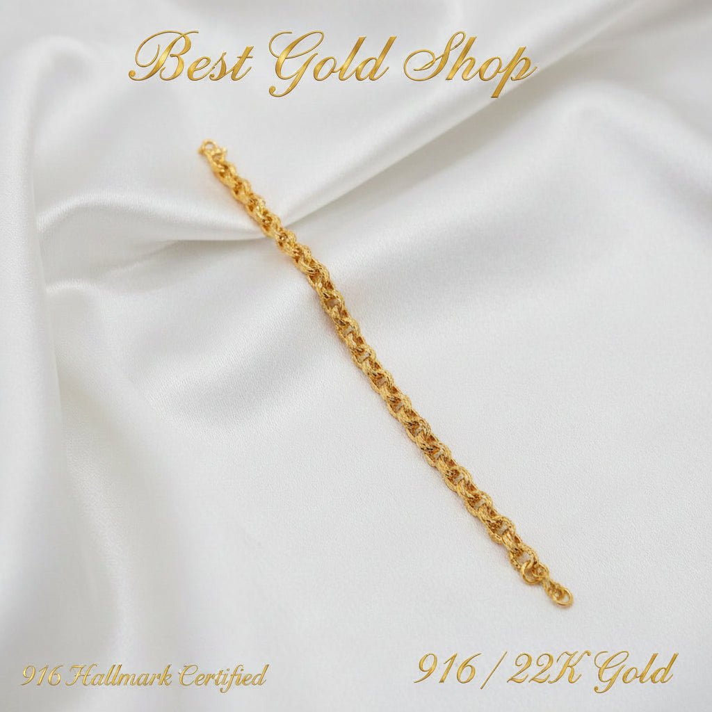 916 Gold Bracelet Diamond - Cutting Anchor DesignBraceletsBest Gold Shop
