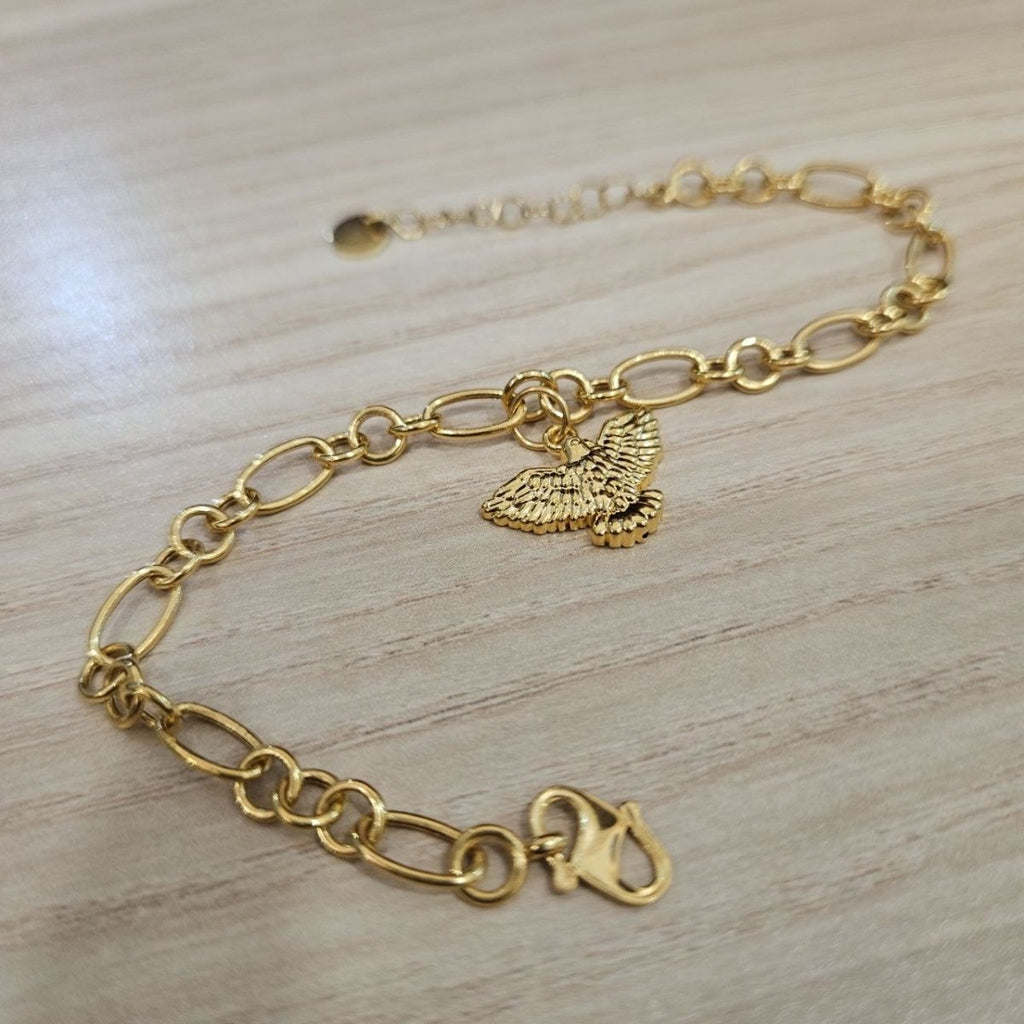 916 Gold Bracelet Link Design With Dangling CharmsBraceletsBest Gold Shop
