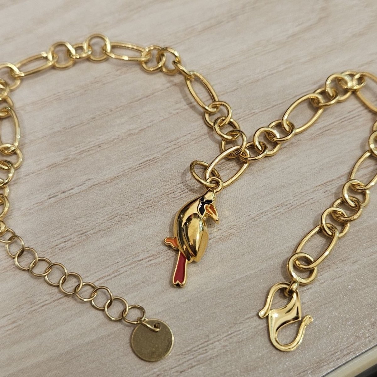 916 Gold Bracelet Link Design With Dangling CharmsBraceletsBest Gold Shop