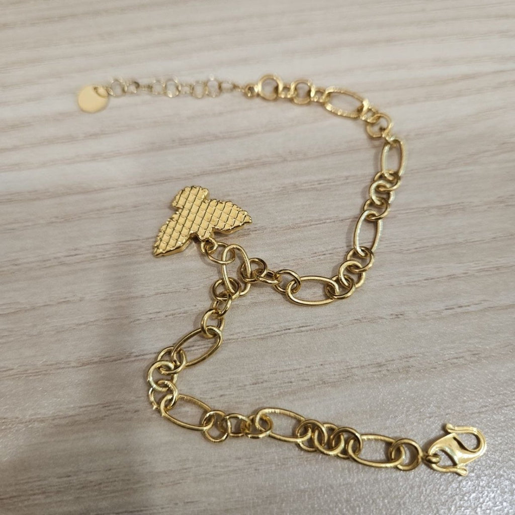 916 Gold Bracelet Link Design With Dangling CharmsBraceletsBest Gold Shop