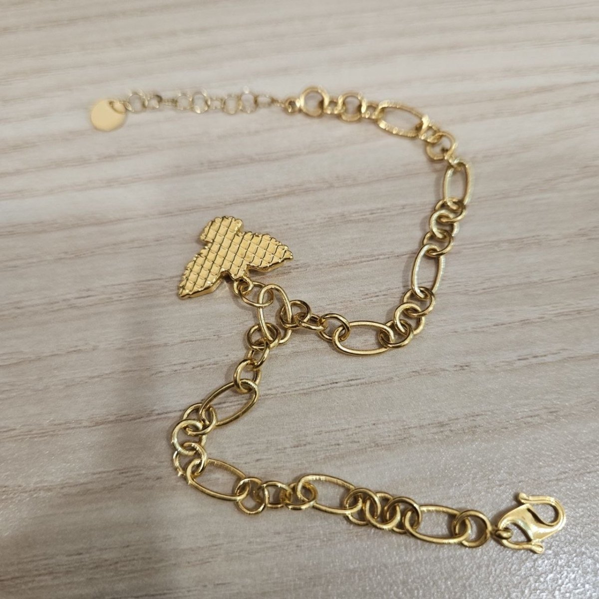 916 Gold Bracelet Link Design With Dangling CharmsBraceletsBest Gold Shop
