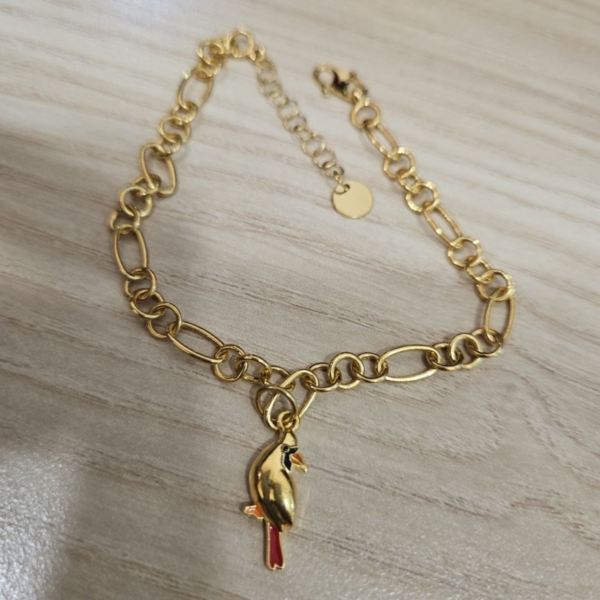 916 Gold Bracelet Link Design With Dangling CharmsBraceletsBest Gold Shop