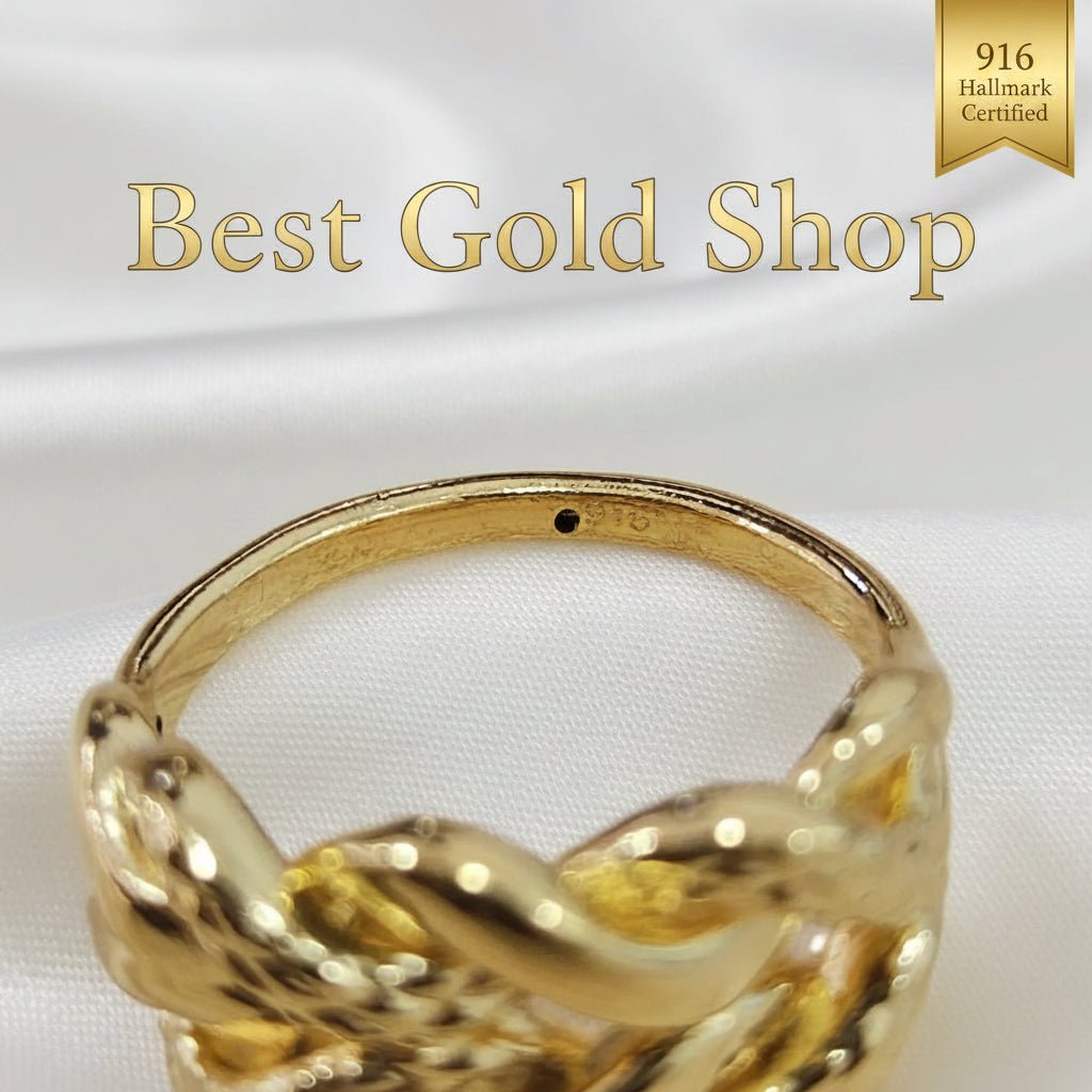 916 Gold Braided V2 - Full GoldRingsBest Gold Shop