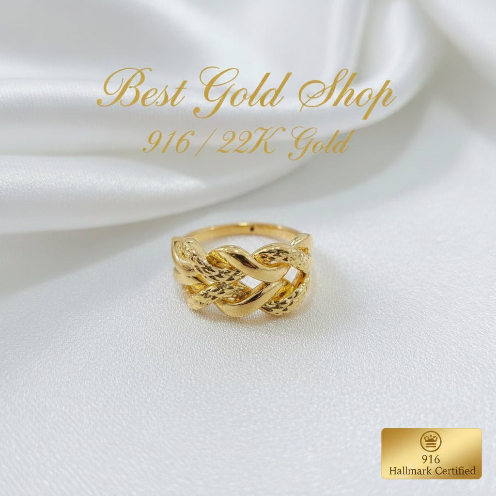 916 Gold Braided V2 - Full GoldRingsBest Gold Shop