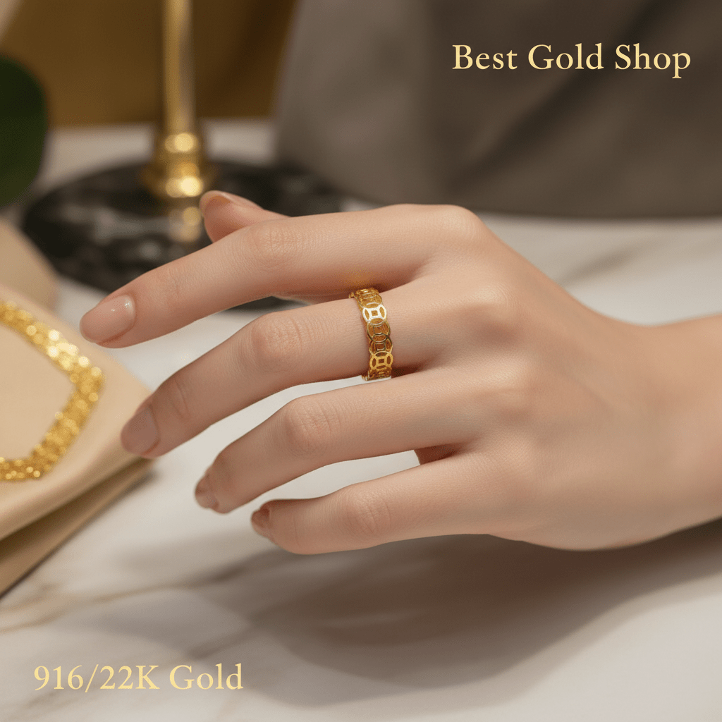 916 Gold Coin Ring v2 by Best Gold Shop916 goldBest Gold Shop