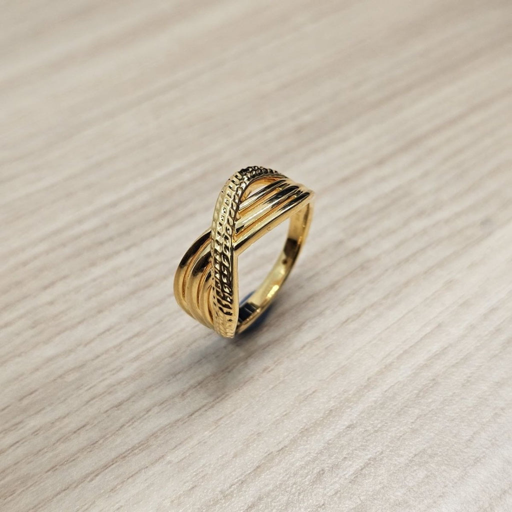 916 Gold Crisscross V5 Ring | New Lightweight DesignRingsBest Gold Shop