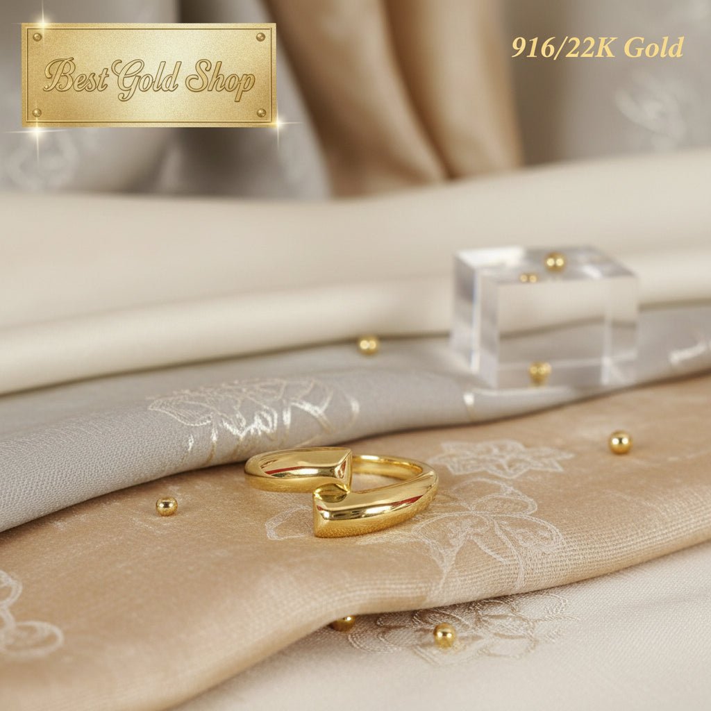 916 Gold (22K) Crossover Light Weight New design Ring for WomenRingsBest Gold Shop