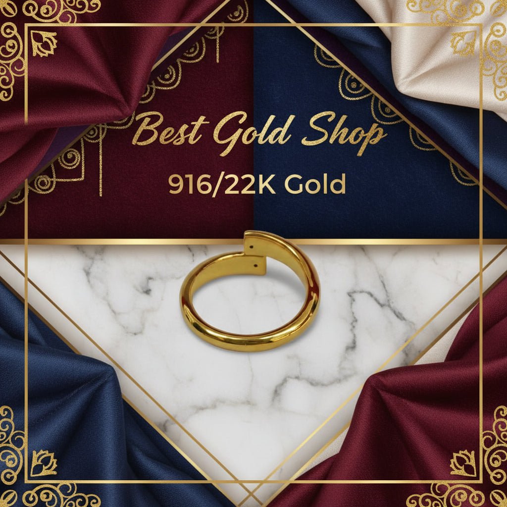 916 Gold (22K) Crossover Light Weight New design Ring for WomenRingsBest Gold Shop