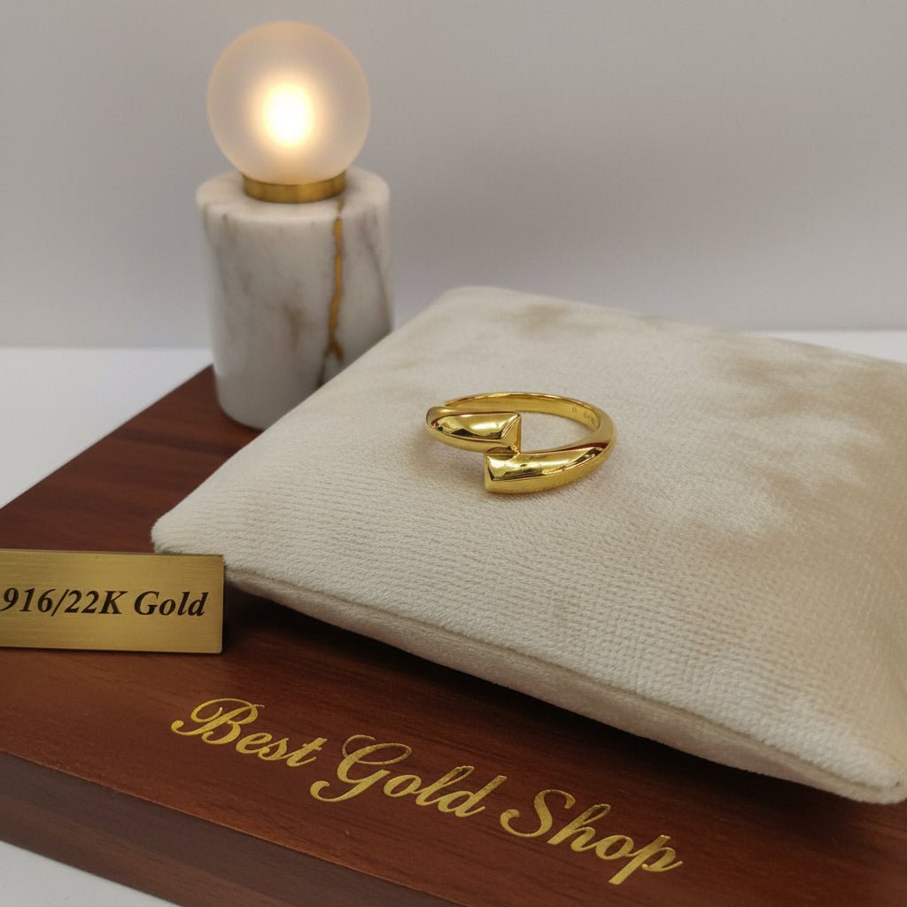 916 Gold (22K) Crossover Light Weight New design Ring for WomenRingsBest Gold Shop
