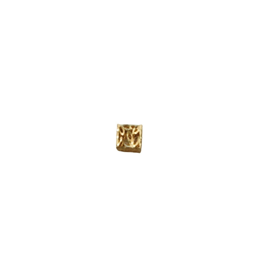 916 Gold Cube Stopper Charm | Modern Bracelet StopperCharms & PendantsBest Gold Shop