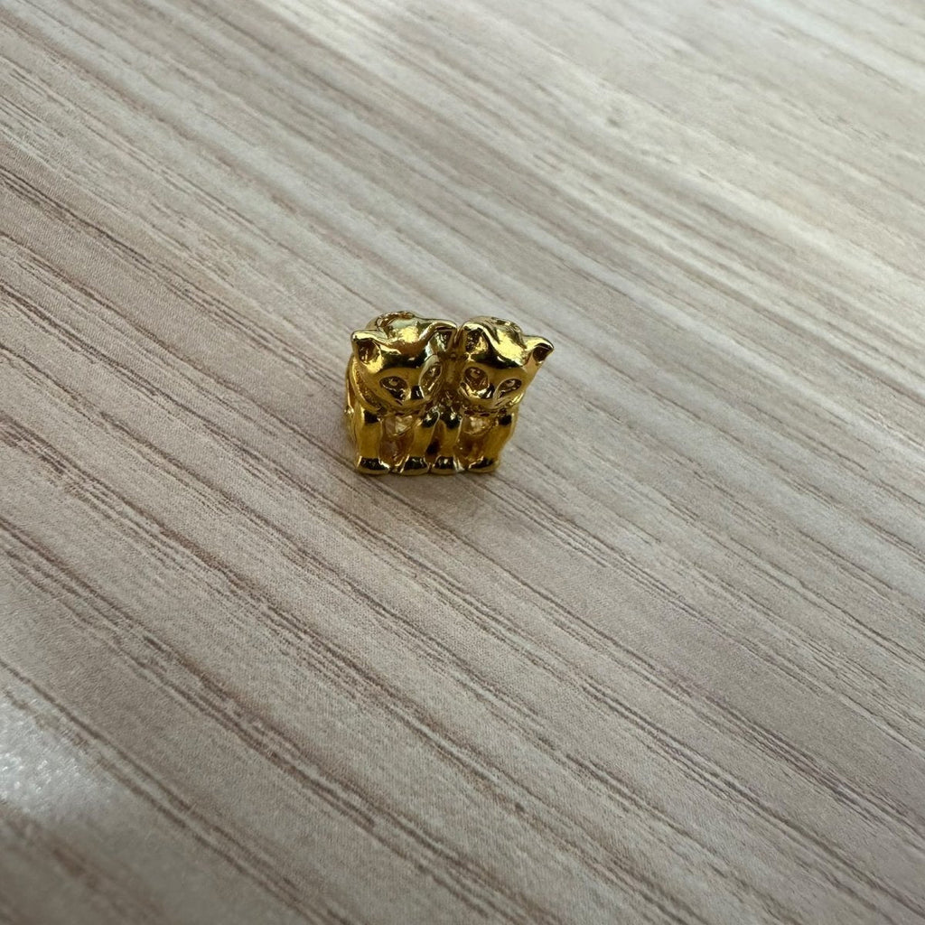 916 Gold Double Cat Charm | Symbol of Happiness Good FortuneCharms & PendantsBest Gold Shop