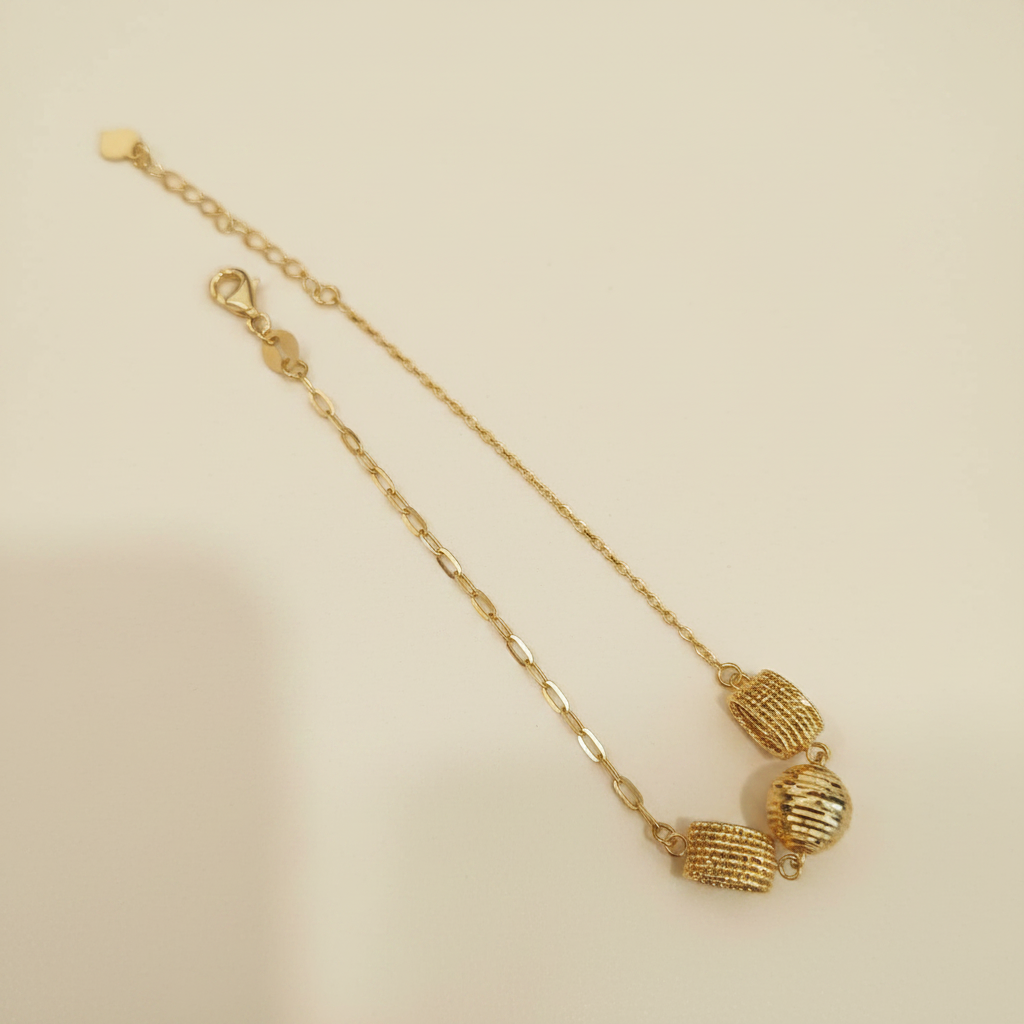 916 Gold Fancy Bracelet | Elegant Adjustable 22K Gold Design