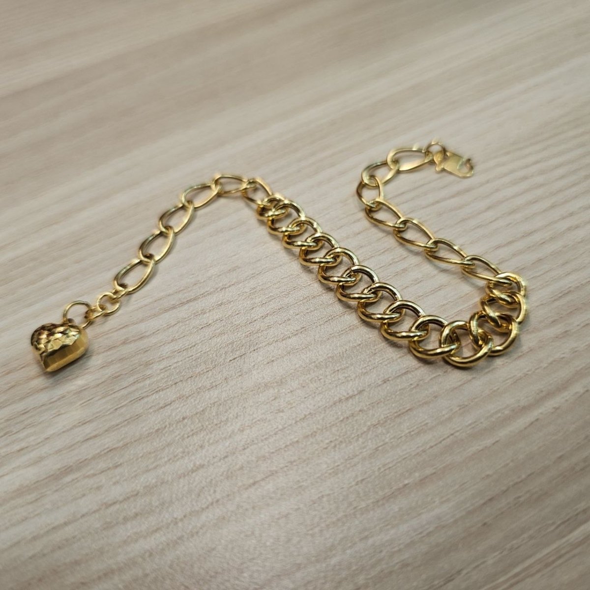 916 Gold Fancy Link Chain Dual Design BraceletBraceletsBest Gold Shop