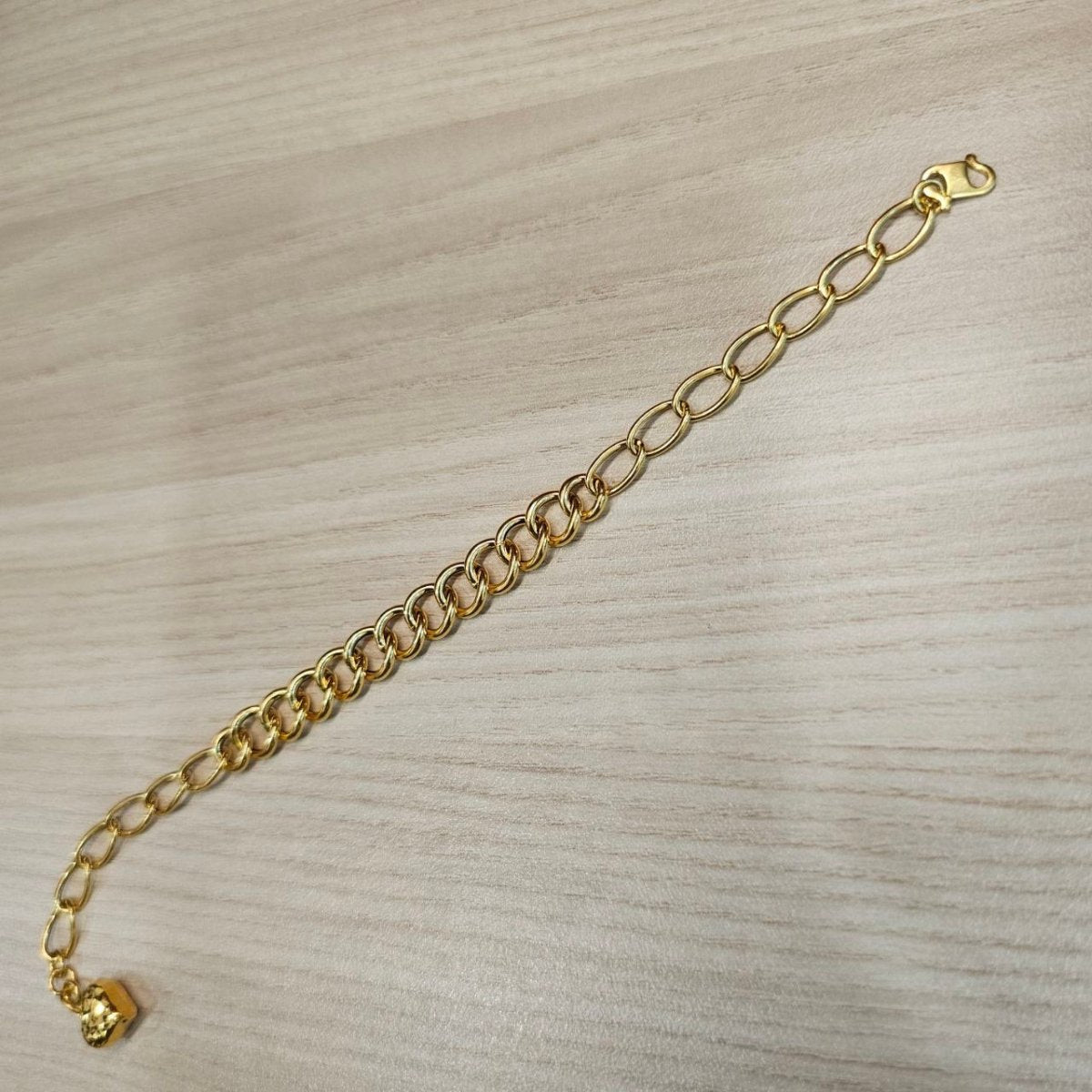 916 Gold Fancy Link Chain Dual Design BraceletBraceletsBest Gold Shop