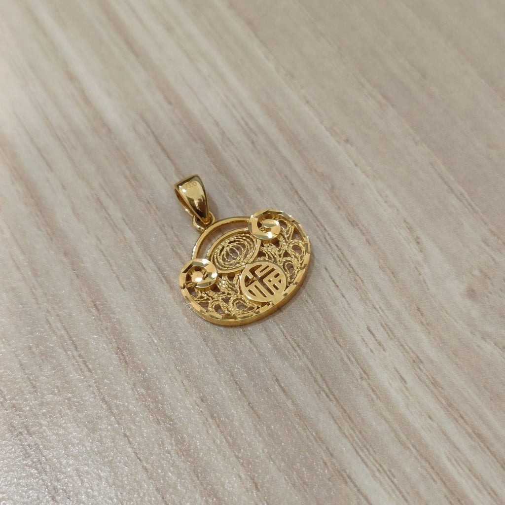 916 Gold Flat Ingot Pendant New DesignCharms & PendantsBest Gold Shop
