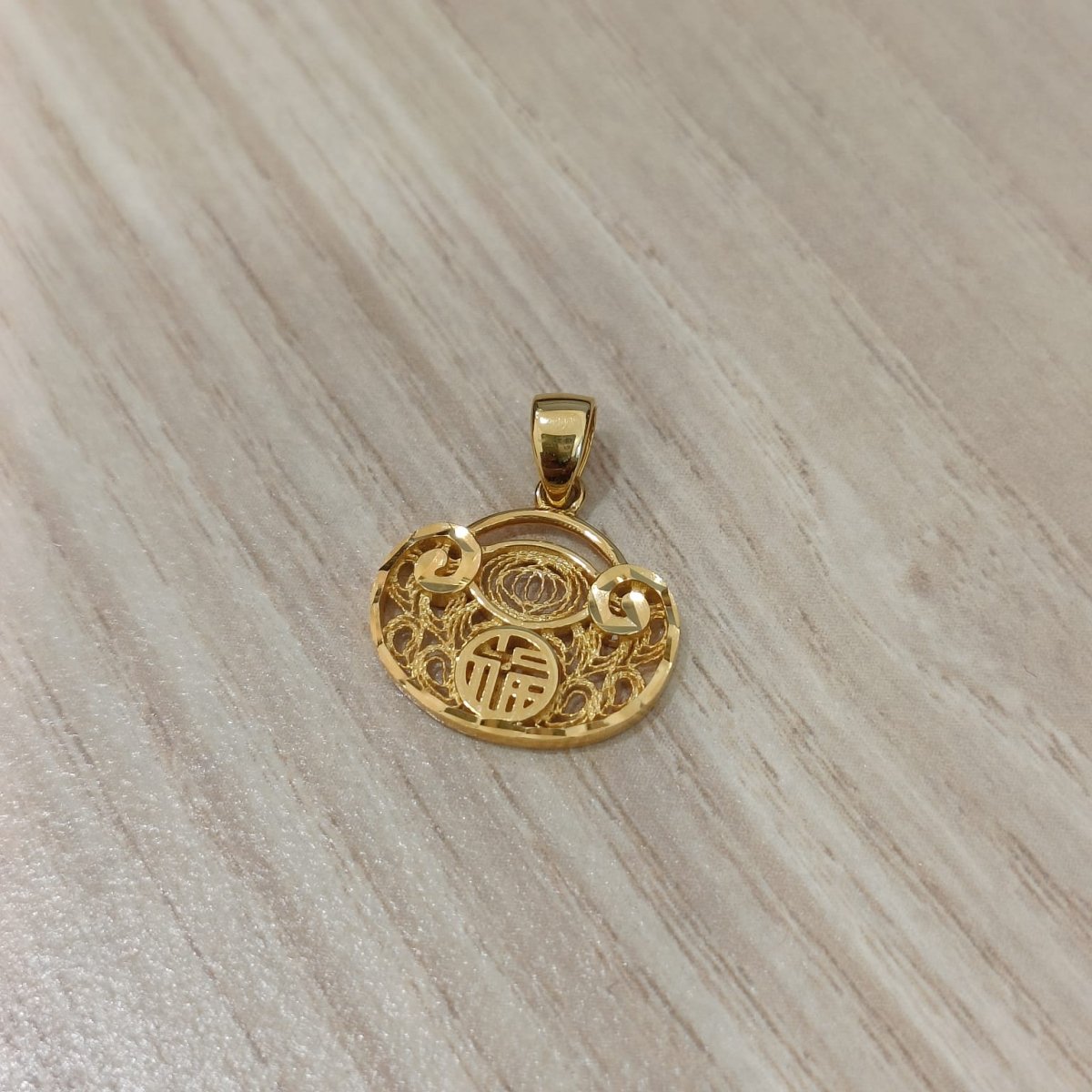 916 Gold Flat Ingot Pendant New DesignCharms & PendantsBest Gold Shop