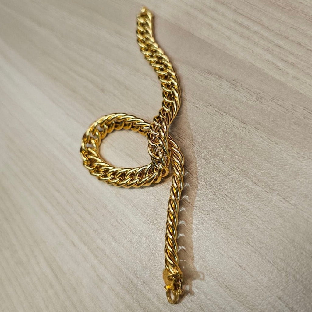 916 Gold Flat Spike Bracelet Unisex DesignBraceletsBest Gold Shop