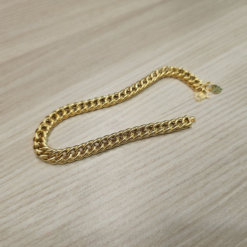916 Gold Flat Spike Bracelet Unisex DesignBraceletsBest Gold Shop