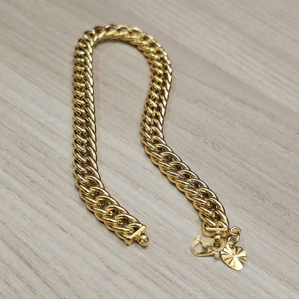 916 Gold Flat Spike Bracelet Unisex DesignBraceletsBest Gold Shop